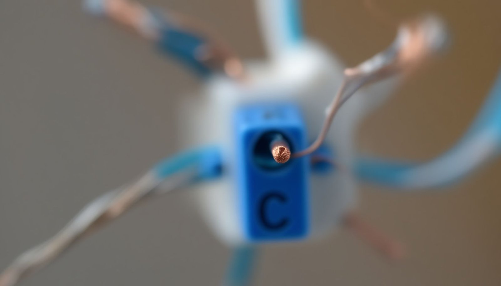 C-wire thermostat close-up view