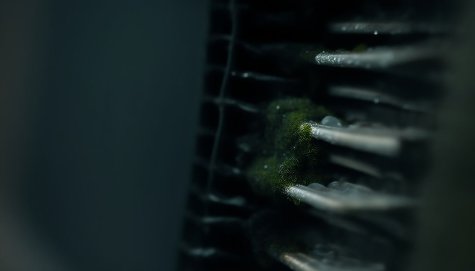 AC smells musty when it turns on close-up view